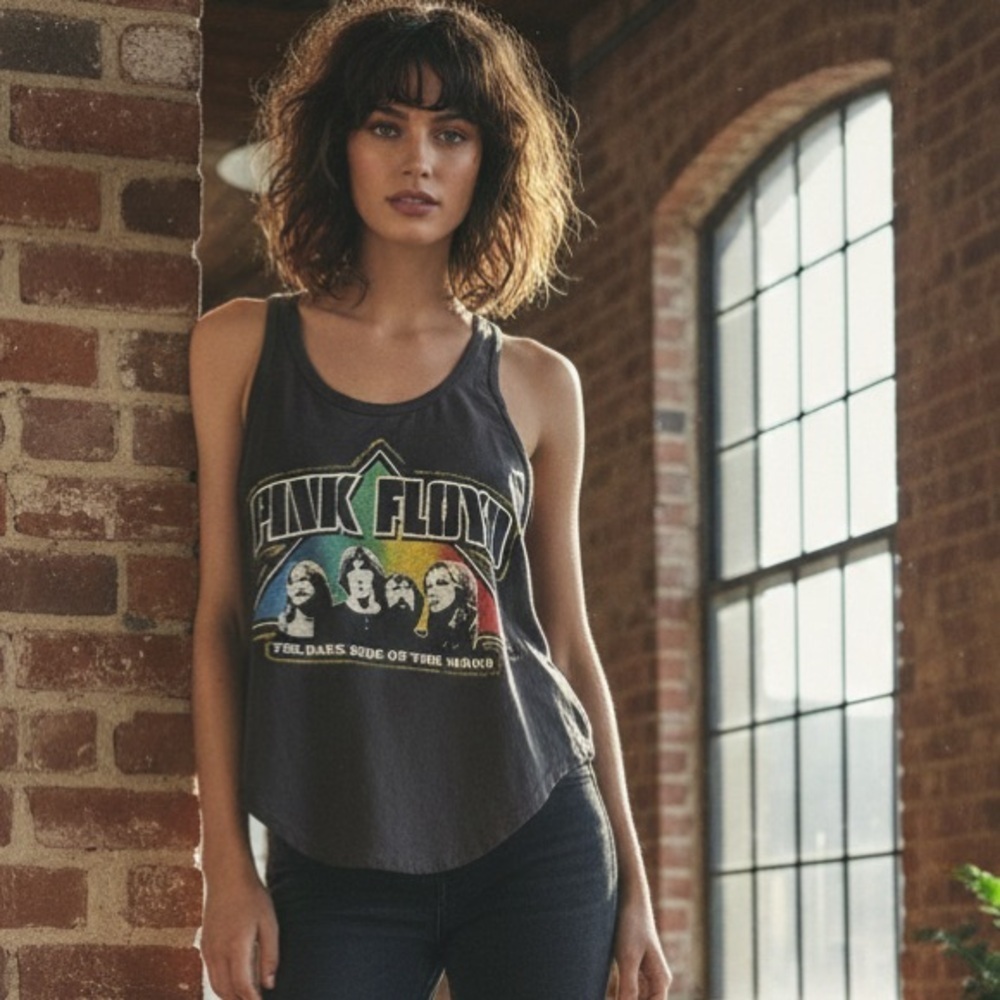 Chaser- Pink Floyd Dark Side of the Moon racerback Tank Top- xs